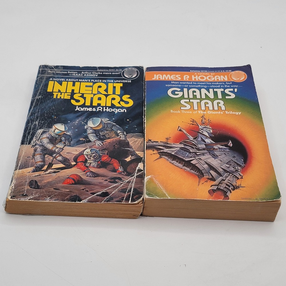 James P Hogan Inherit the Stars & Giants Star PB 2 Book Vintage Sci-Fi Lot